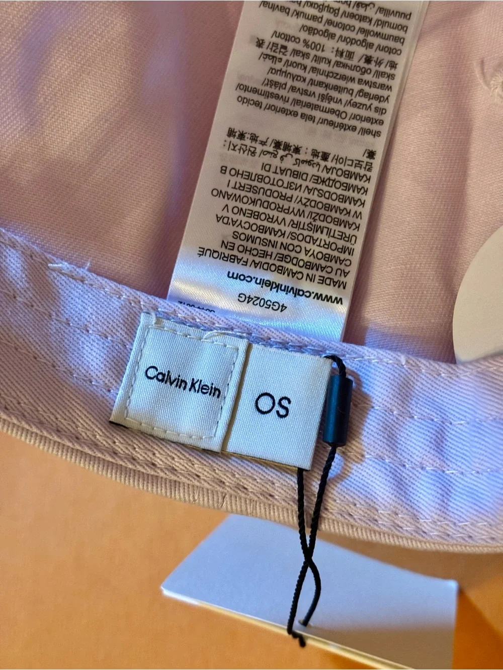 Calvin Klein Light Purple Baseball Cap With Embroidered CK Logo